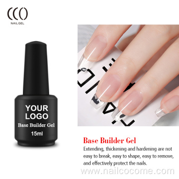 CCO wholesale gel nail polish long last color clear Hema Free No-Wipe uv gel top coat and base coat
